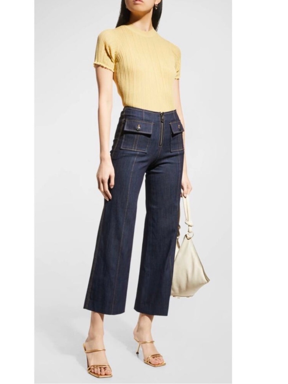 Cinq à Sept Azure Wide-Leg Stitched Pants 2